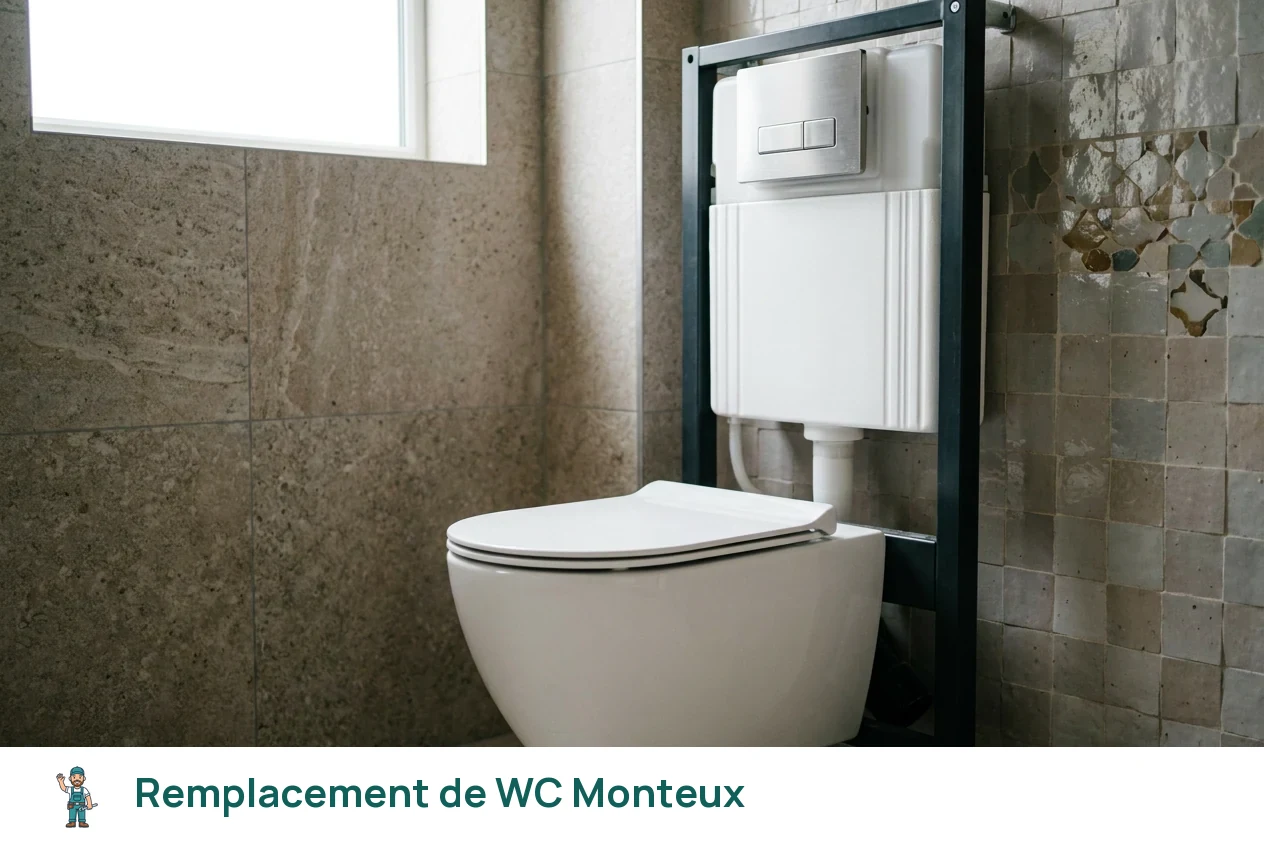 Remplacement de WC à Monteux
