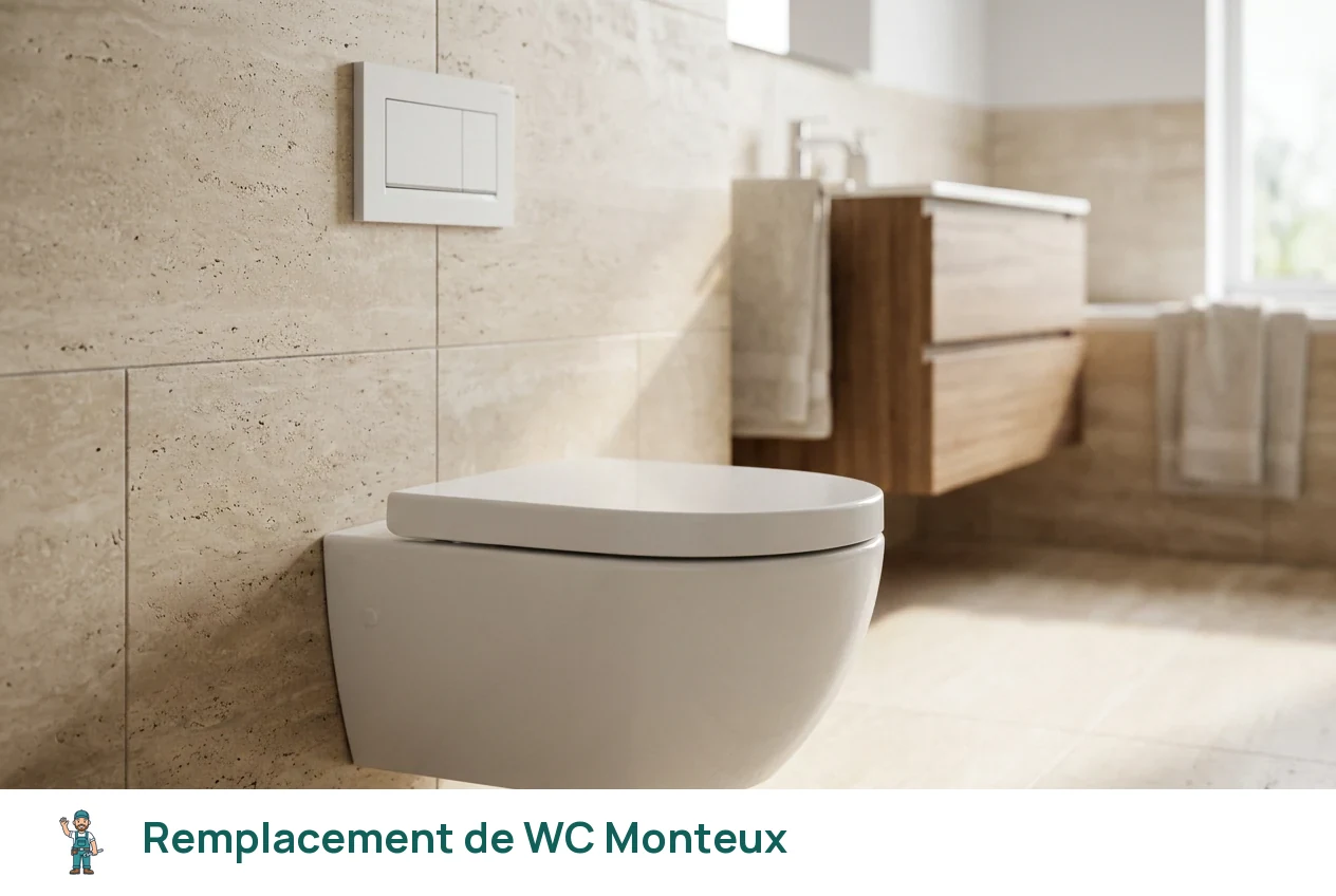 Remplacement de WC à Monteux