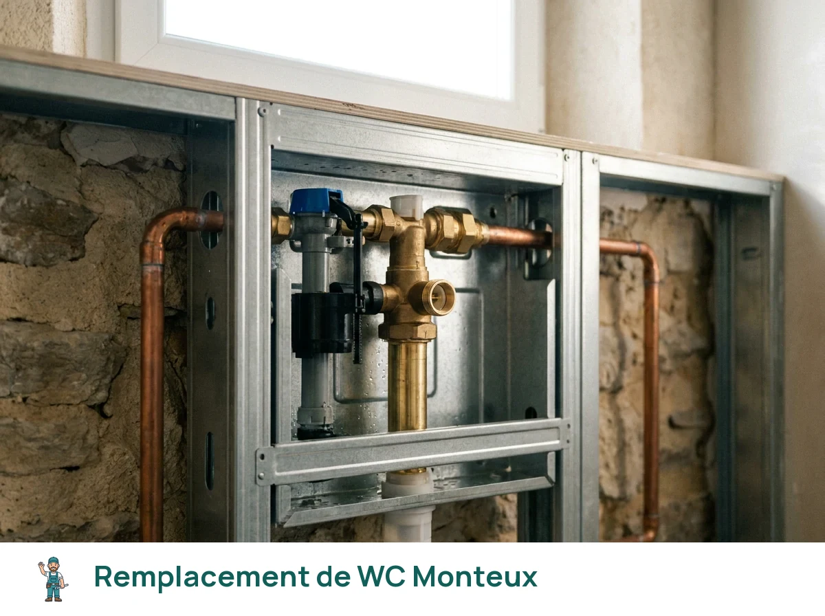 Remplacement de WC à Monteux