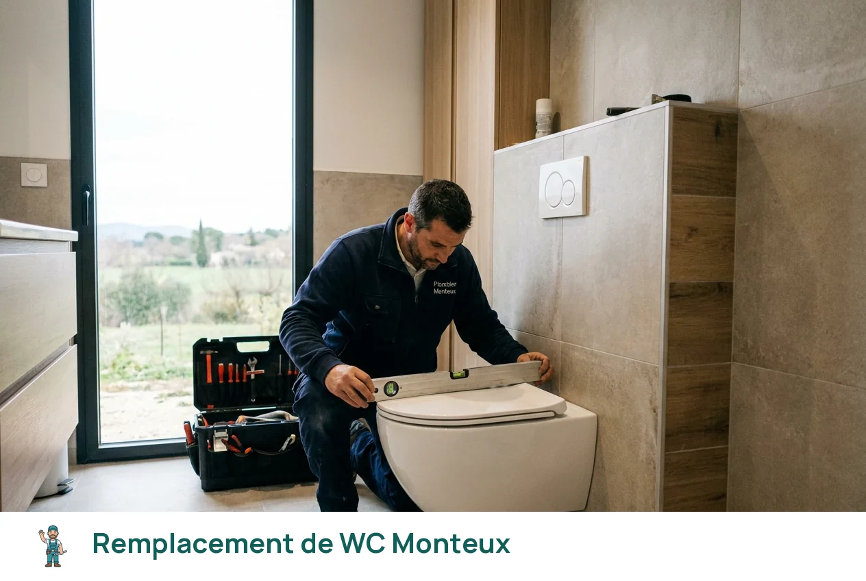 Remplacement de WC à Monteux